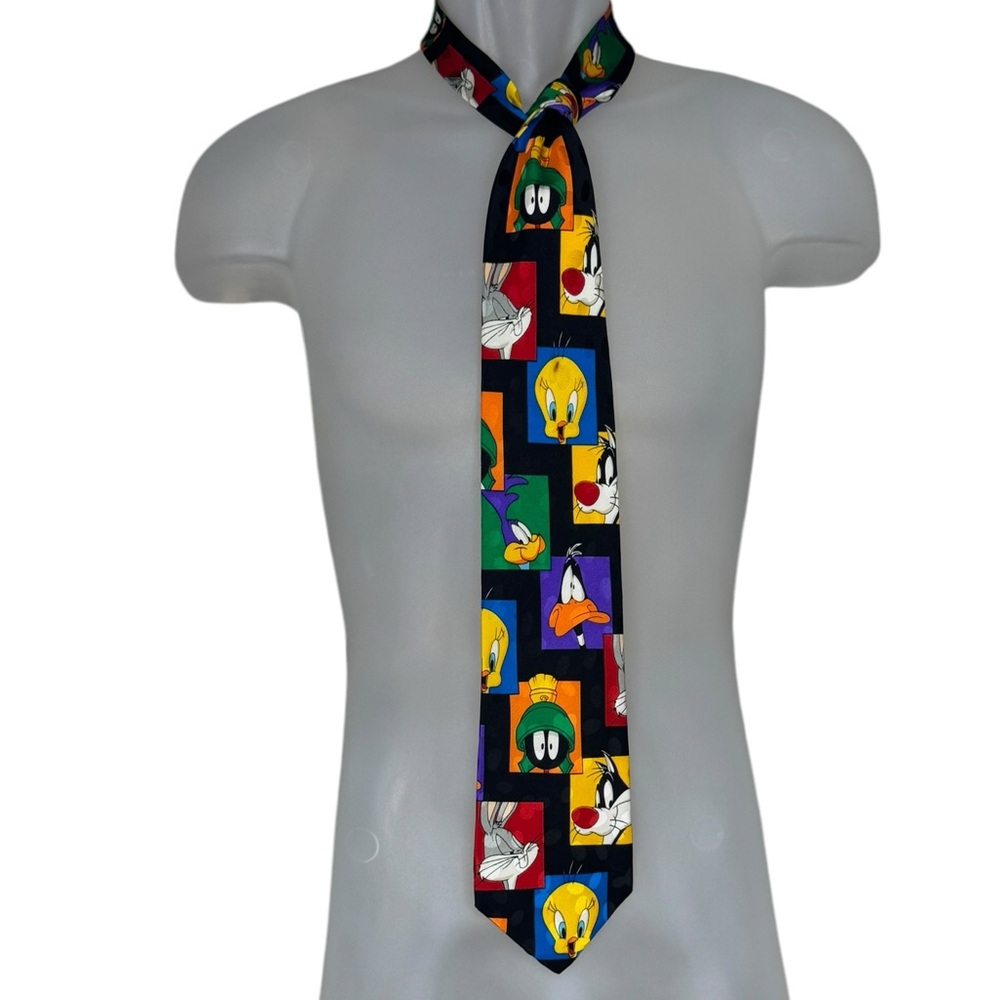 Vintage Looney Tunes Neck Tie With Character 100% Silk